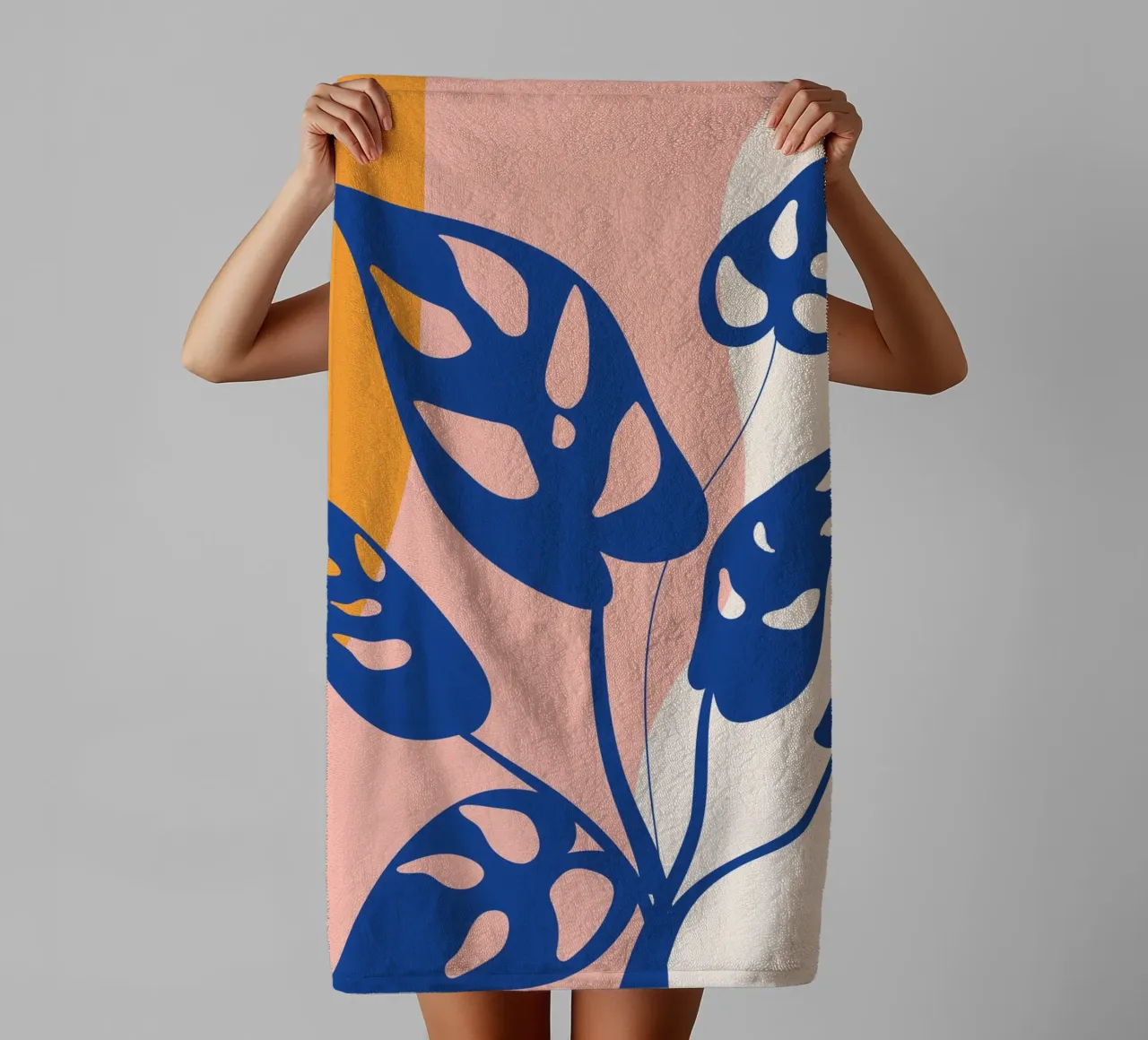 Modern leaf design - Abstract nature art towel by Whole©