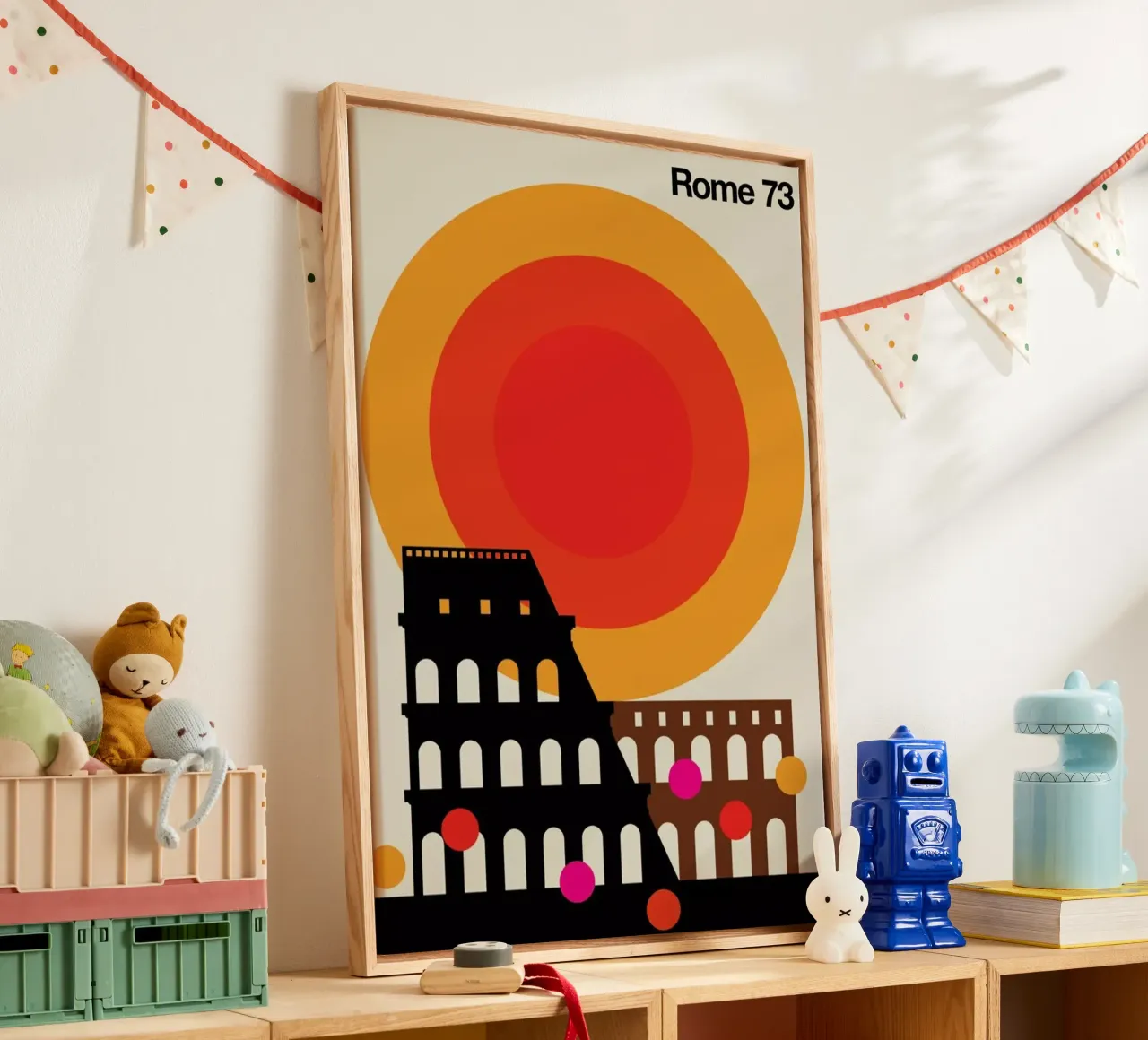 Rome 73 canvas met Baklijst van Bo Lundberg