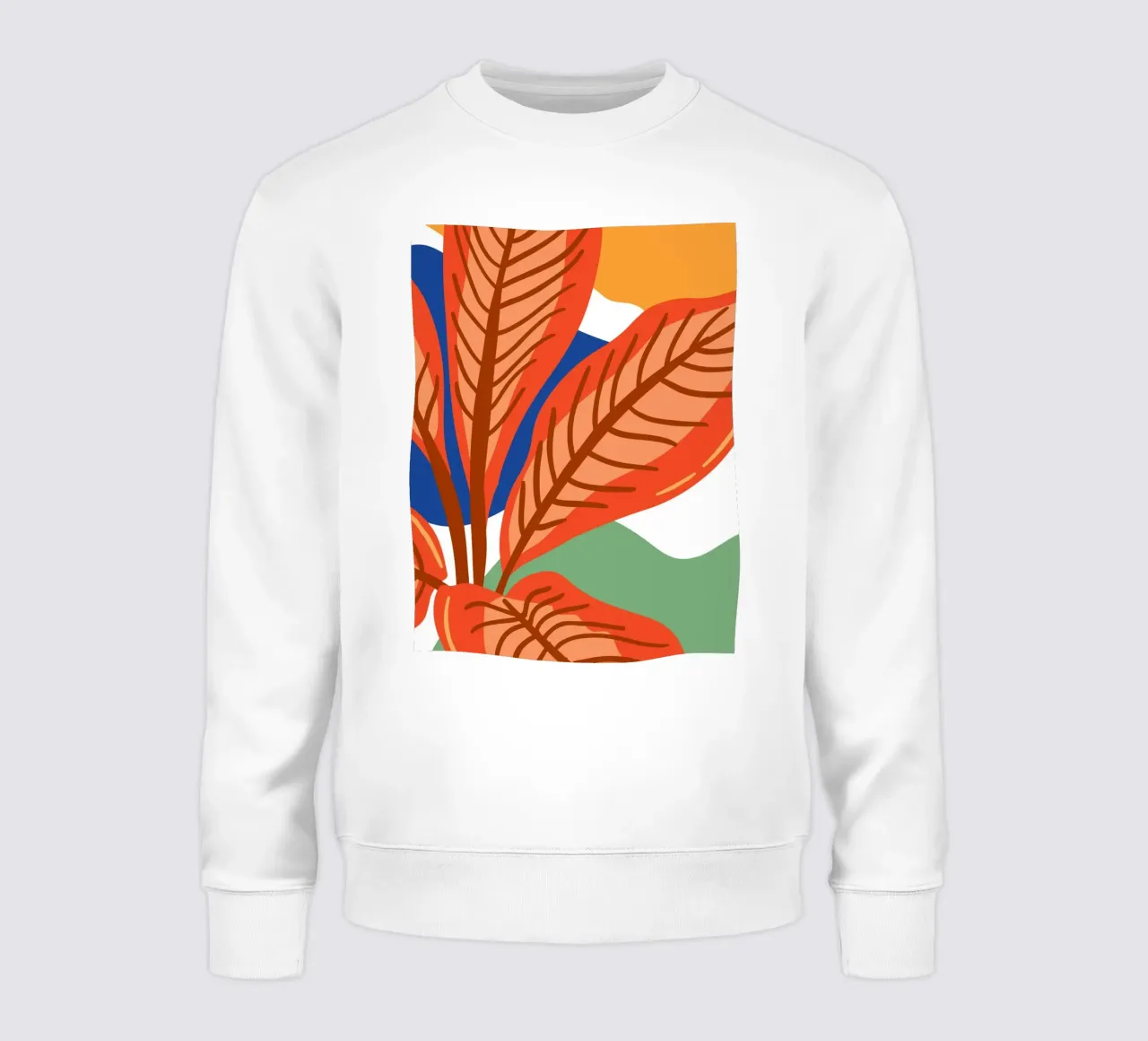 Abstract leaf pattern - Tropical elegance sweatshirt by Whole©