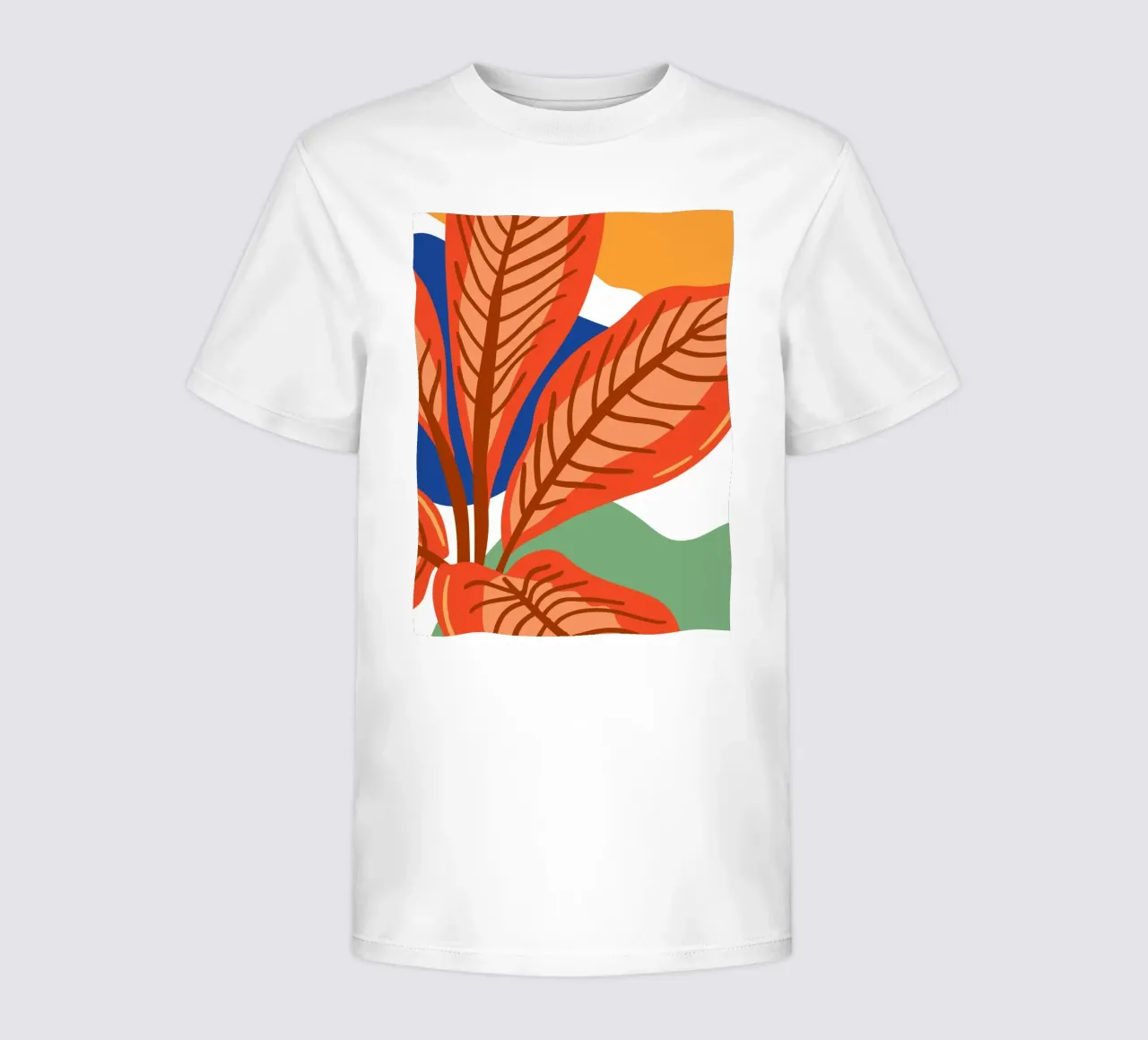 Abstract leaf pattern - Tropical elegance kids t-shirt by Whole©