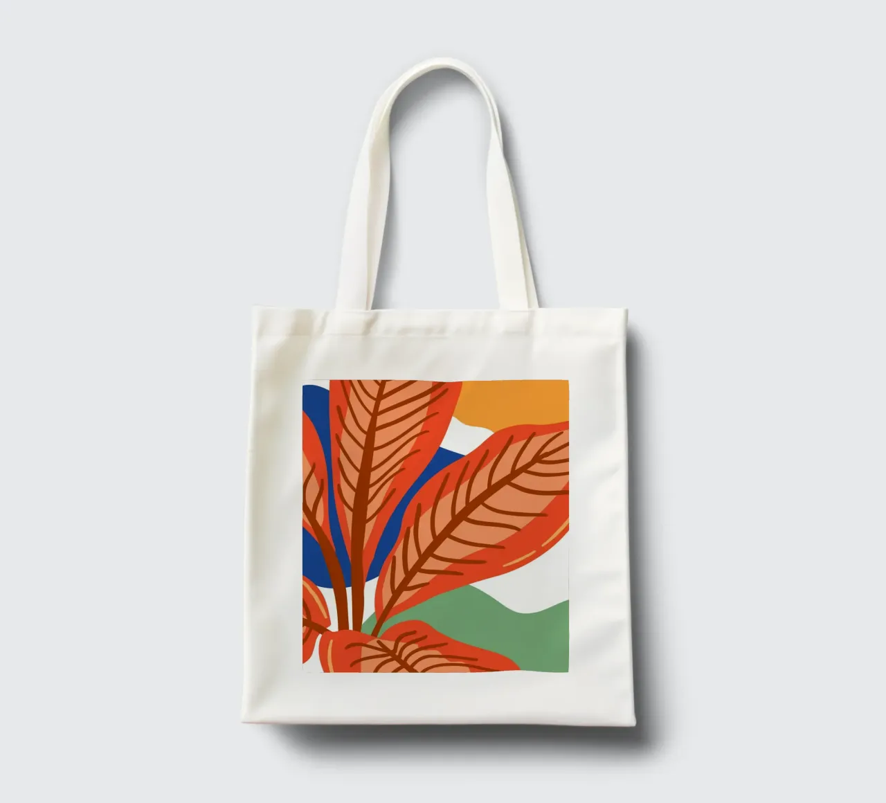 Abstract leaf pattern - Tropical elegance tote bag by Whole©