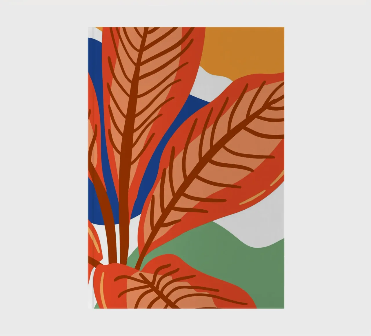 Motif abstrait de feuilles - Élégance tropicale carnet de notes de Whole©
