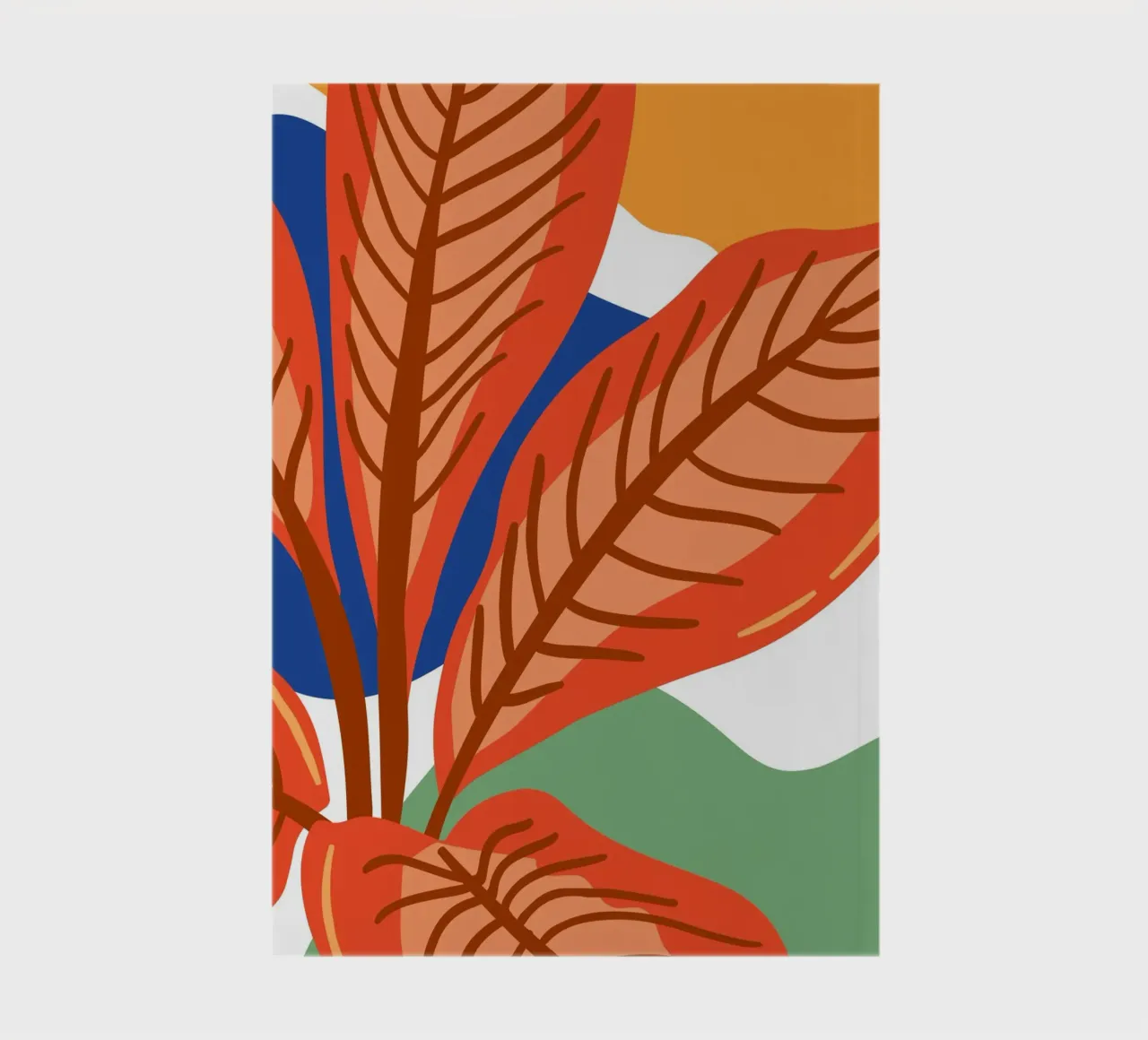 Motif abstrait de feuilles - Élégance tropicale carnet de notes de Whole©