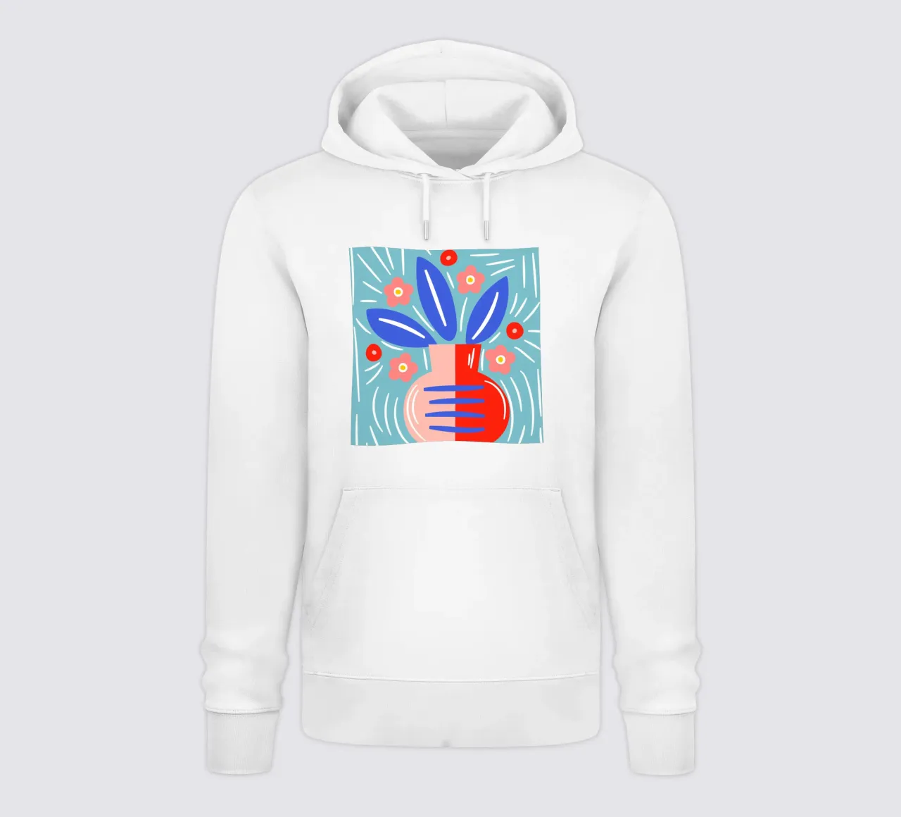 Fiori in vaso - Design grafico moderno felpa con cappuccio da Whole©