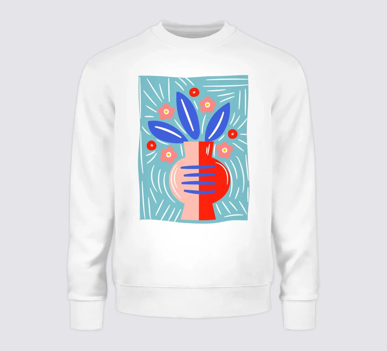 Fiori in vaso - Design grafico moderno felpa da Whole©