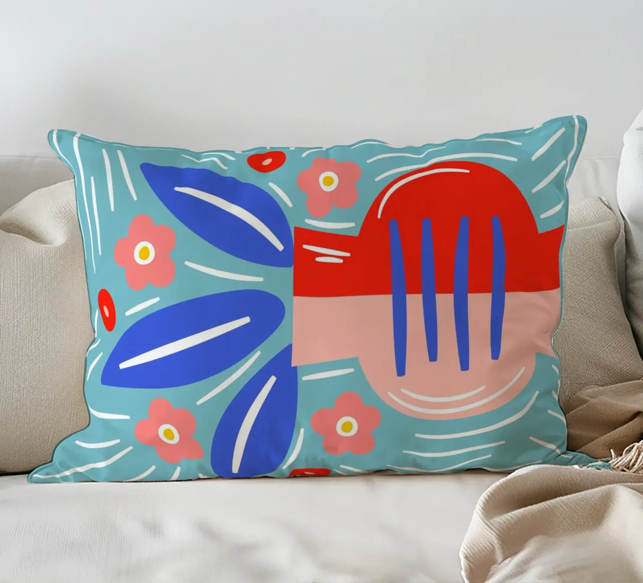 Fiori in vaso - Design grafico moderno cuscino da Whole©