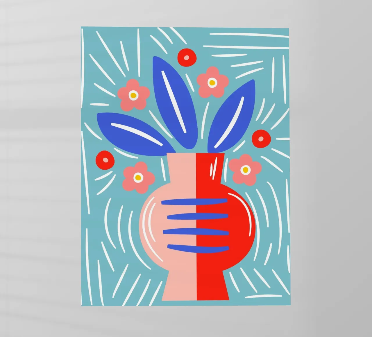 Fiori in vaso - Design grafico moderno pellicola backlit da Whole©
