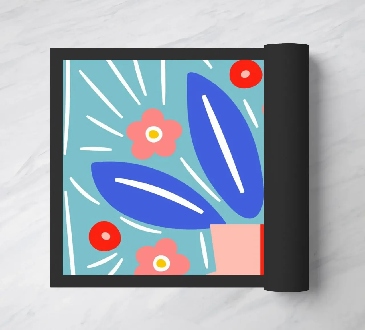 Fiori in vaso - Design grafico moderno zerbino da Whole©