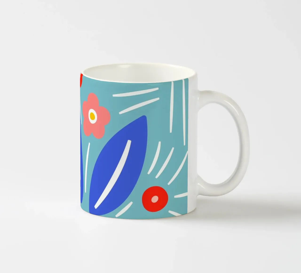 Fiori in vaso - Design grafico moderno tazza in ceramica da Whole©