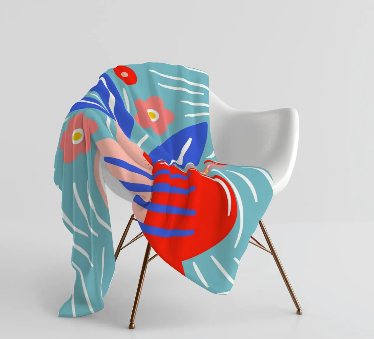 Fiori in vaso - Design grafico moderno coperta in pile da Whole©