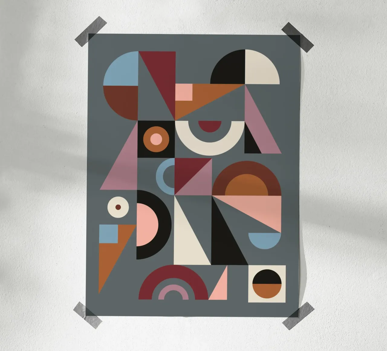 Graphic #9 poster con telaio in alluminio da susanapaz