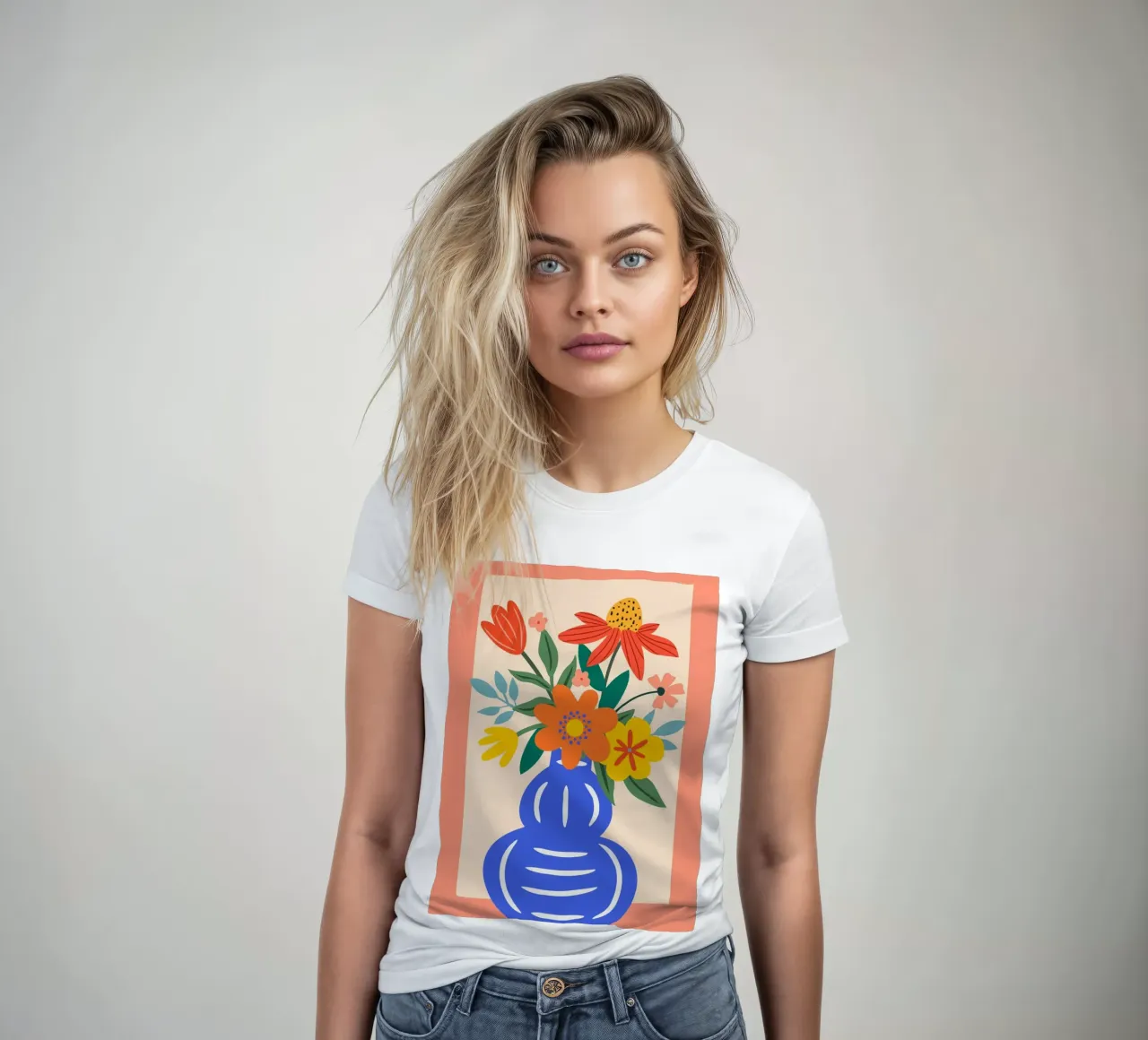 Fiori colorati in vaso - Moderno e allegro t-shirt da donna da Whole©