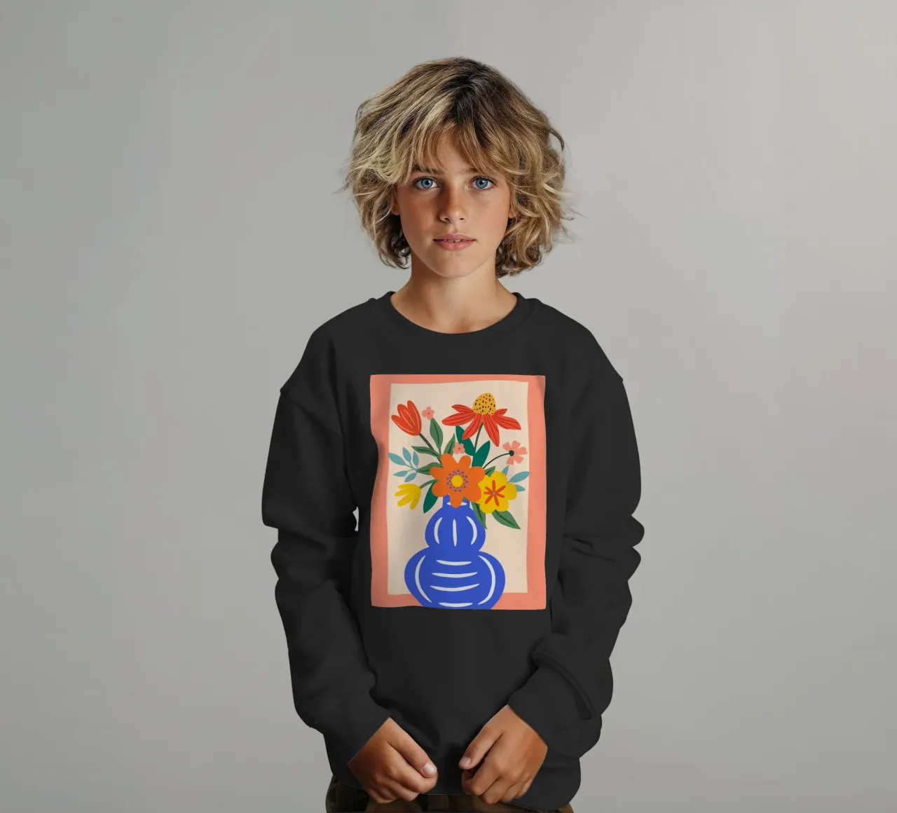 Fiori colorati in vaso - Moderno e allegro felpa bambino da Whole©