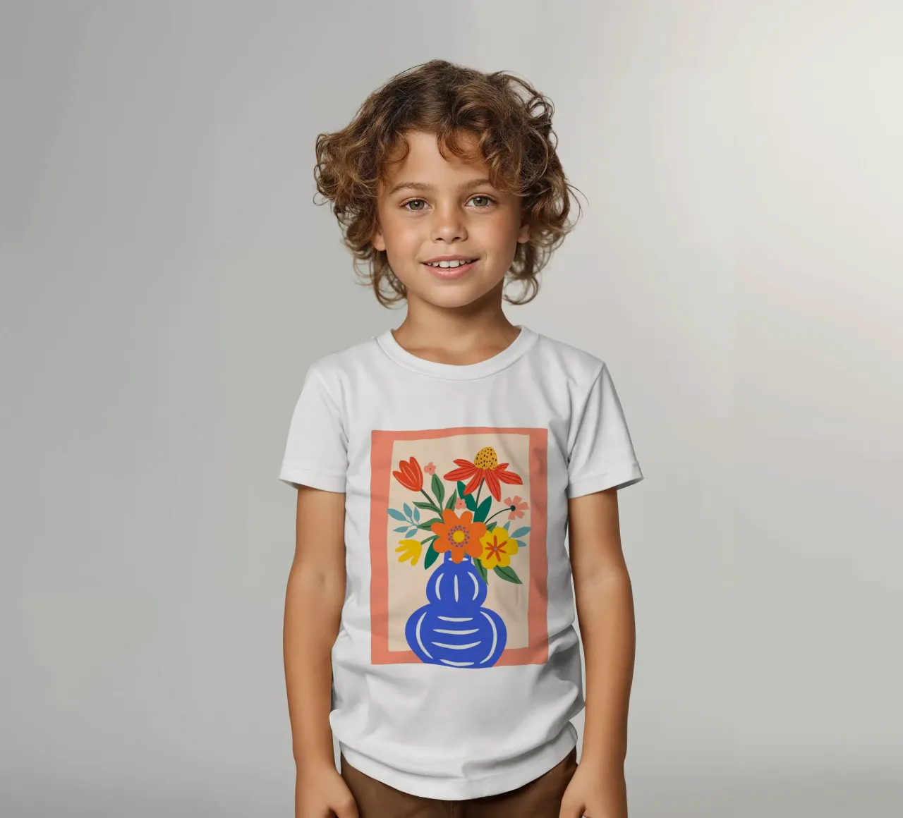 Fiori colorati in vaso - Moderno e allegro t-shirt bambini da Whole©