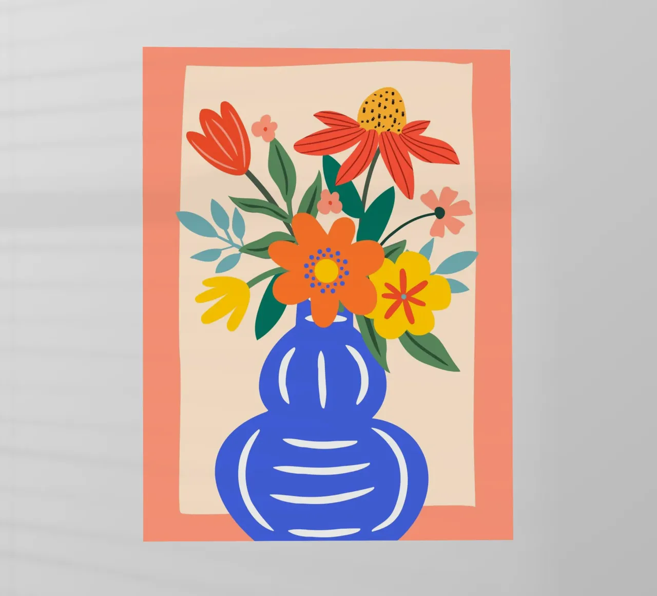 Fiori colorati in vaso - Moderno e allegro pellicola backlit da Whole©