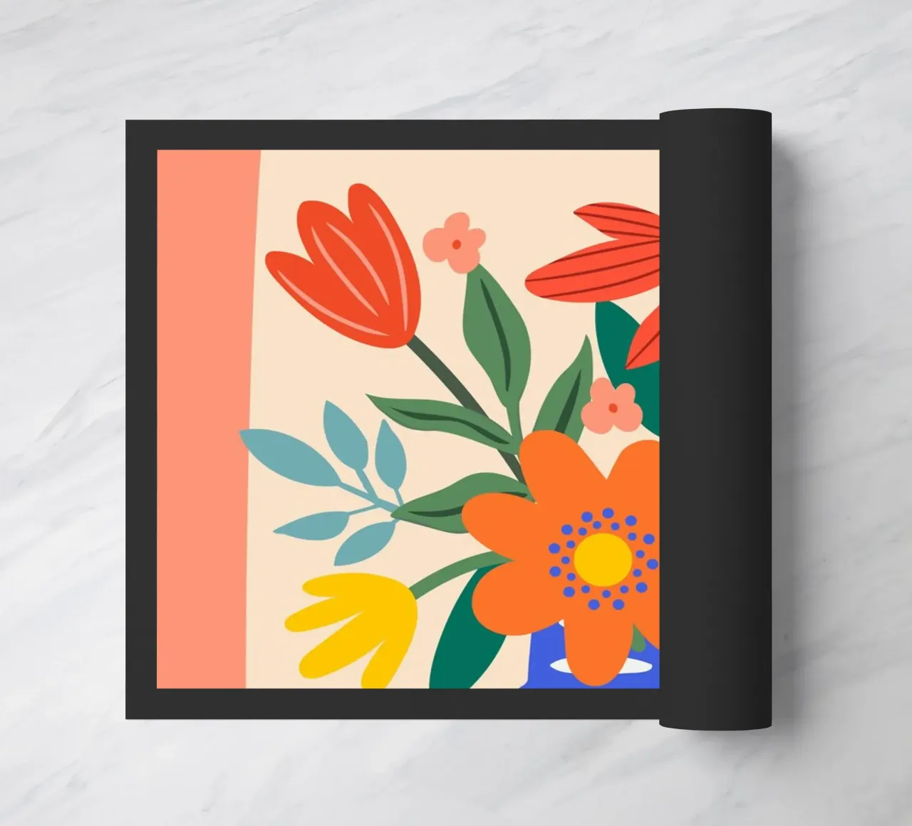 Fiori colorati in vaso - Moderno e allegro zerbino da Whole©