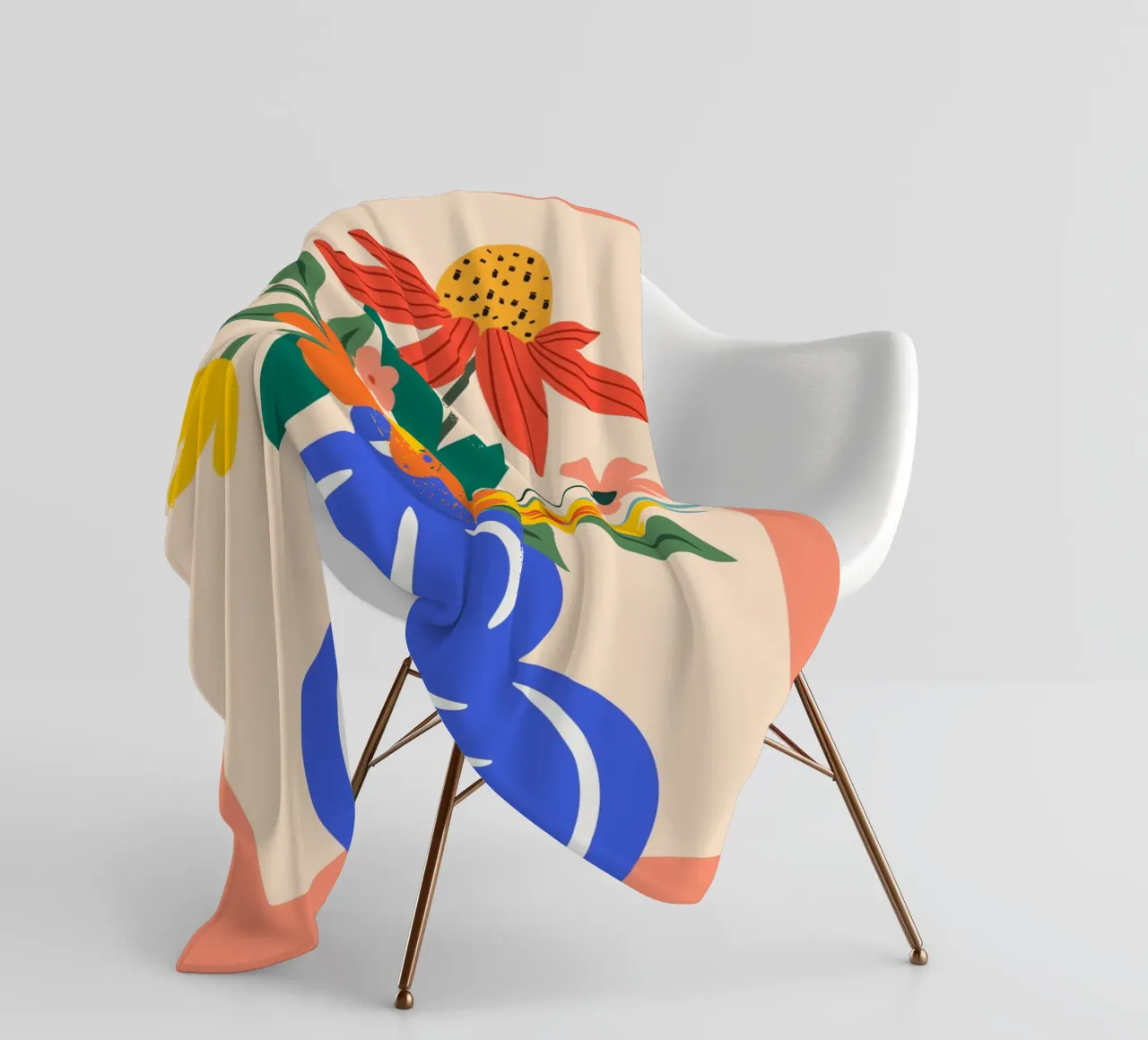 Fiori colorati in vaso - Moderno e allegro coperta in pile da Whole©