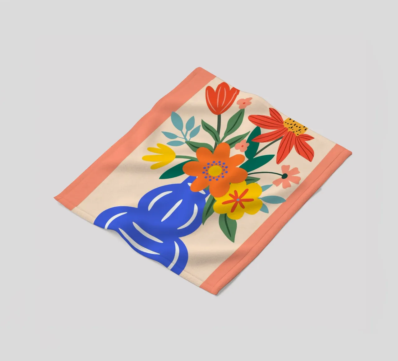 Fiori colorati in vaso - Moderno e allegro coperta in pile da Whole©