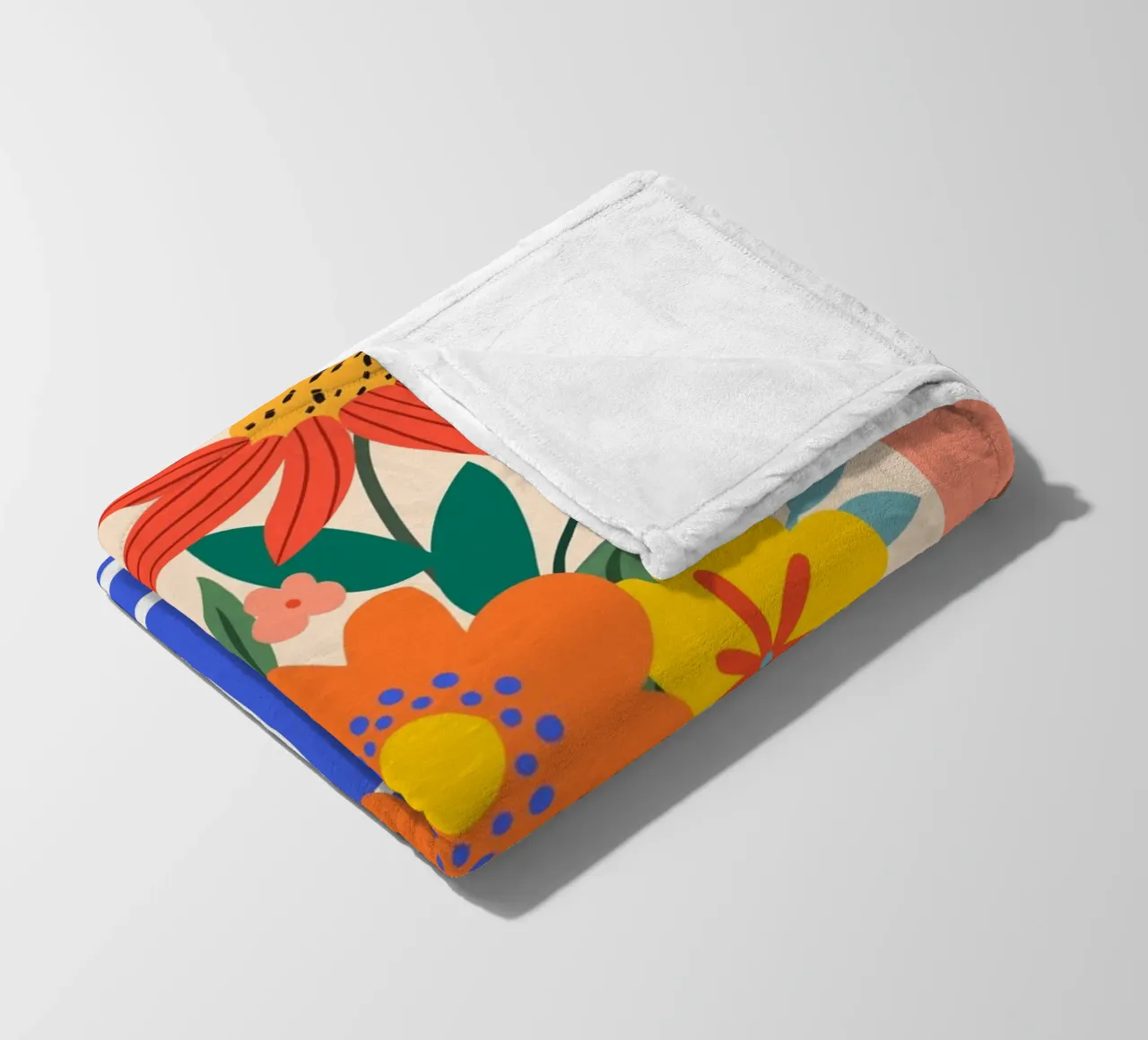 Fiori colorati in vaso - Moderno e allegro coperta in pile da Whole©