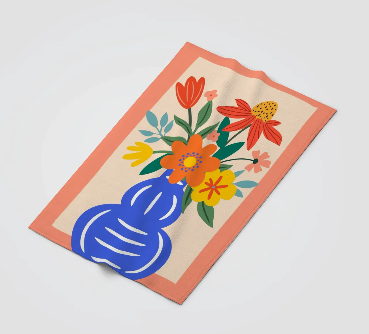 Fiori colorati in vaso - Moderno e allegro coperta in pile da Whole©