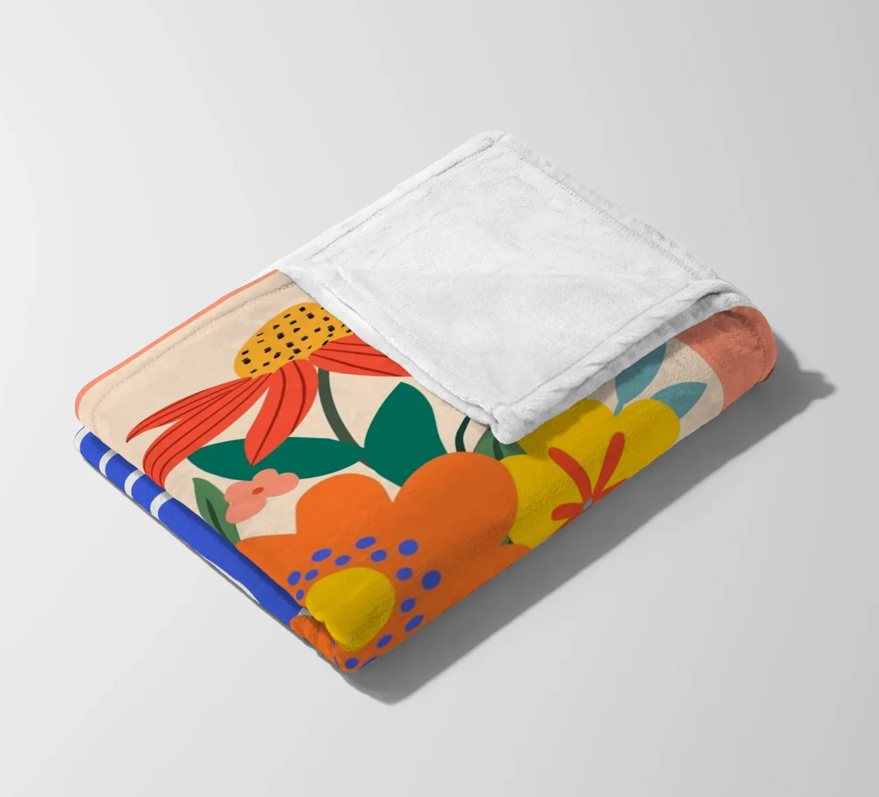 Fiori colorati in vaso - Moderno e allegro coperta in pile da Whole©