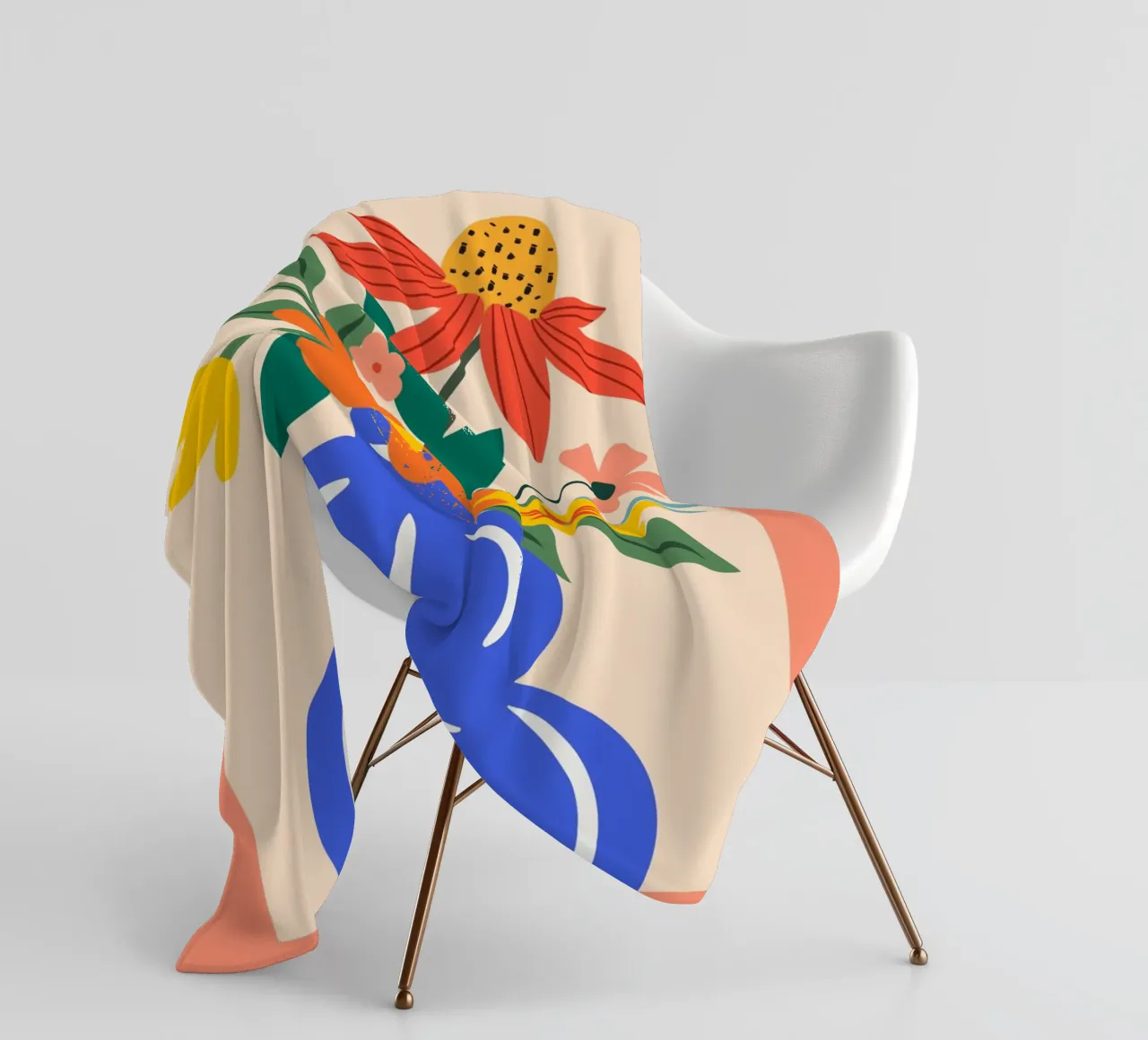 Fiori colorati in vaso - Moderno e allegro coperta in pile da Whole©