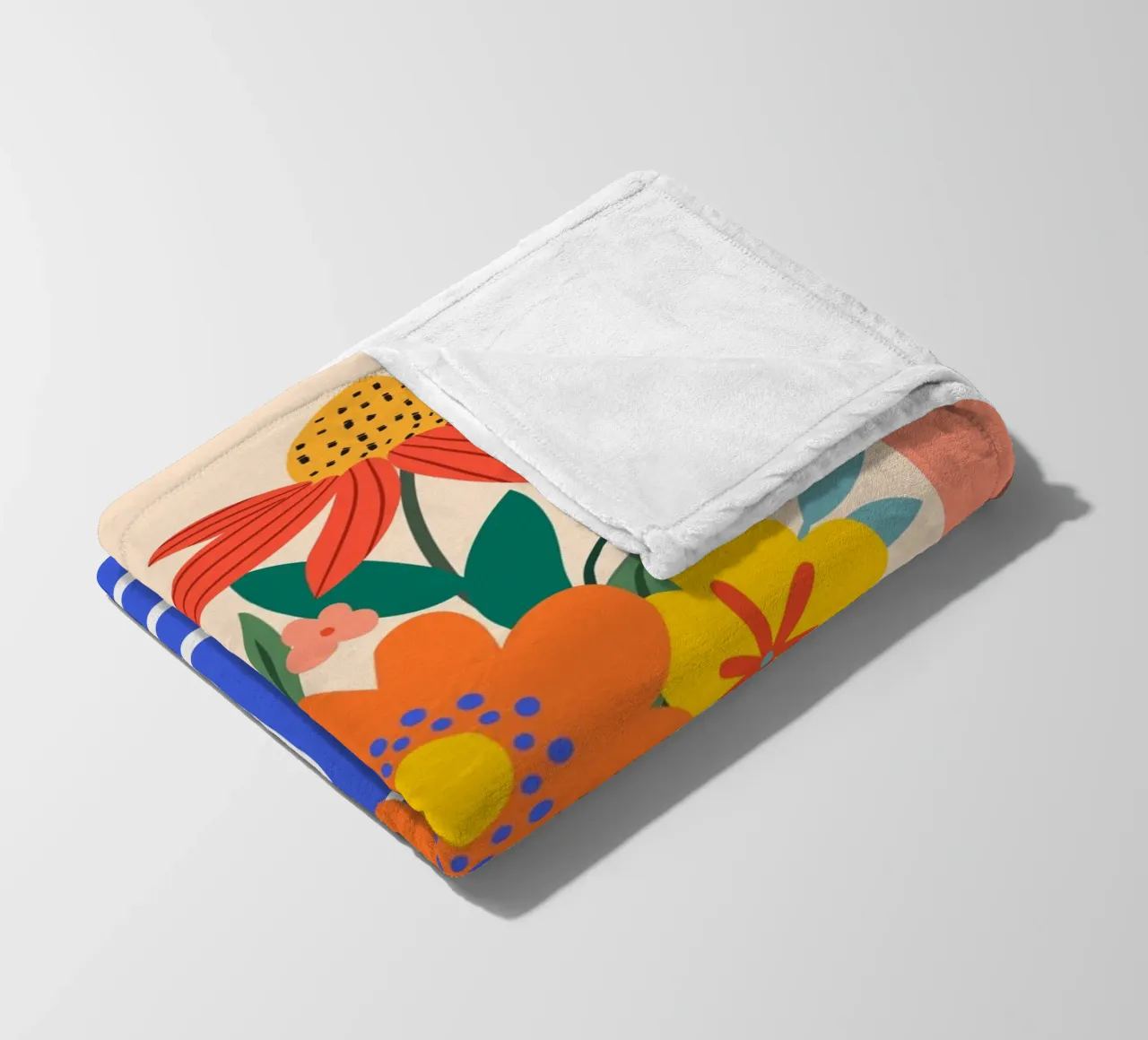 Fiori colorati in vaso - Moderno e allegro coperta in pile da Whole©