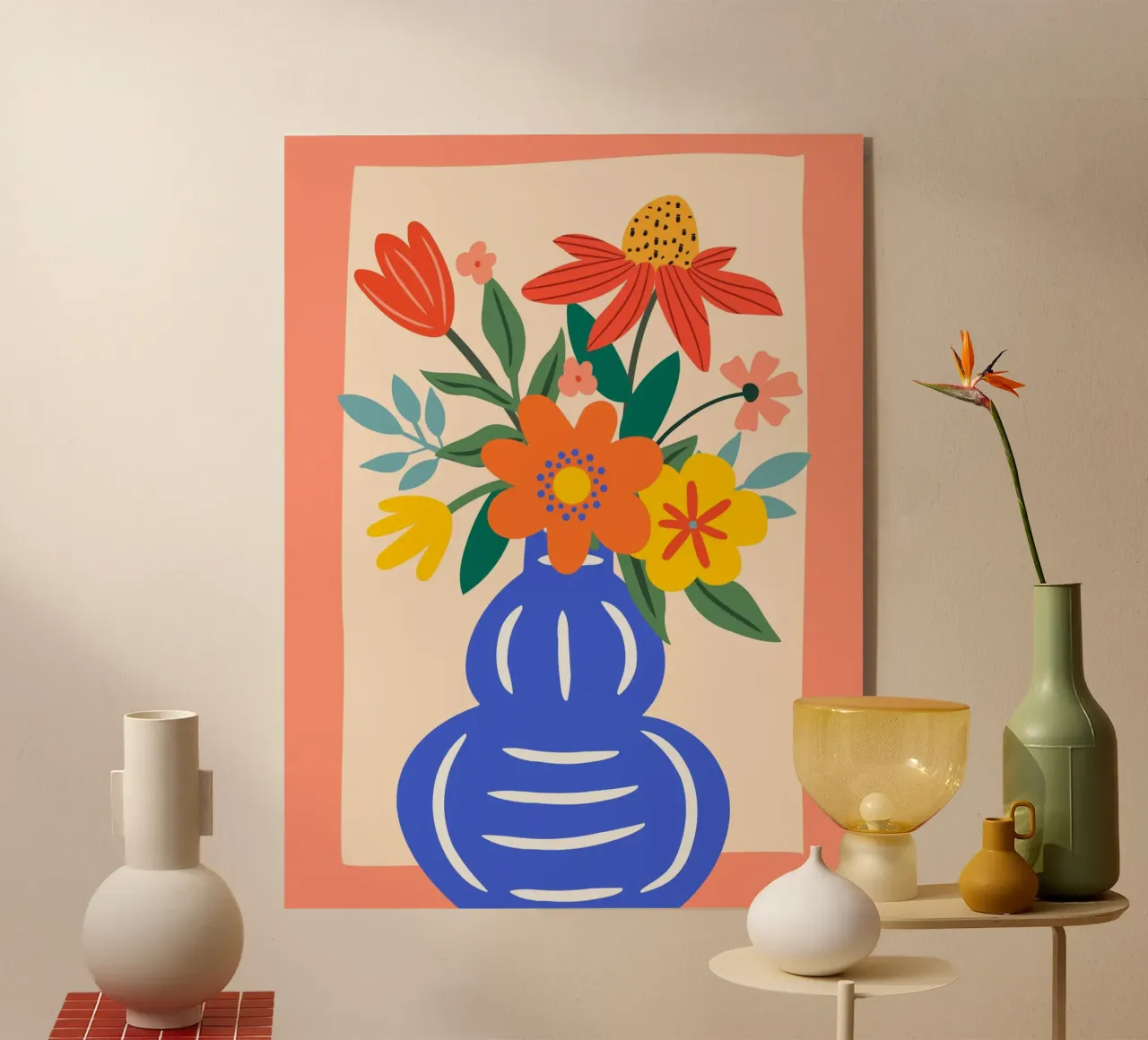 Fiori colorati in vaso - Moderno e allegro plexiglass da Whole©