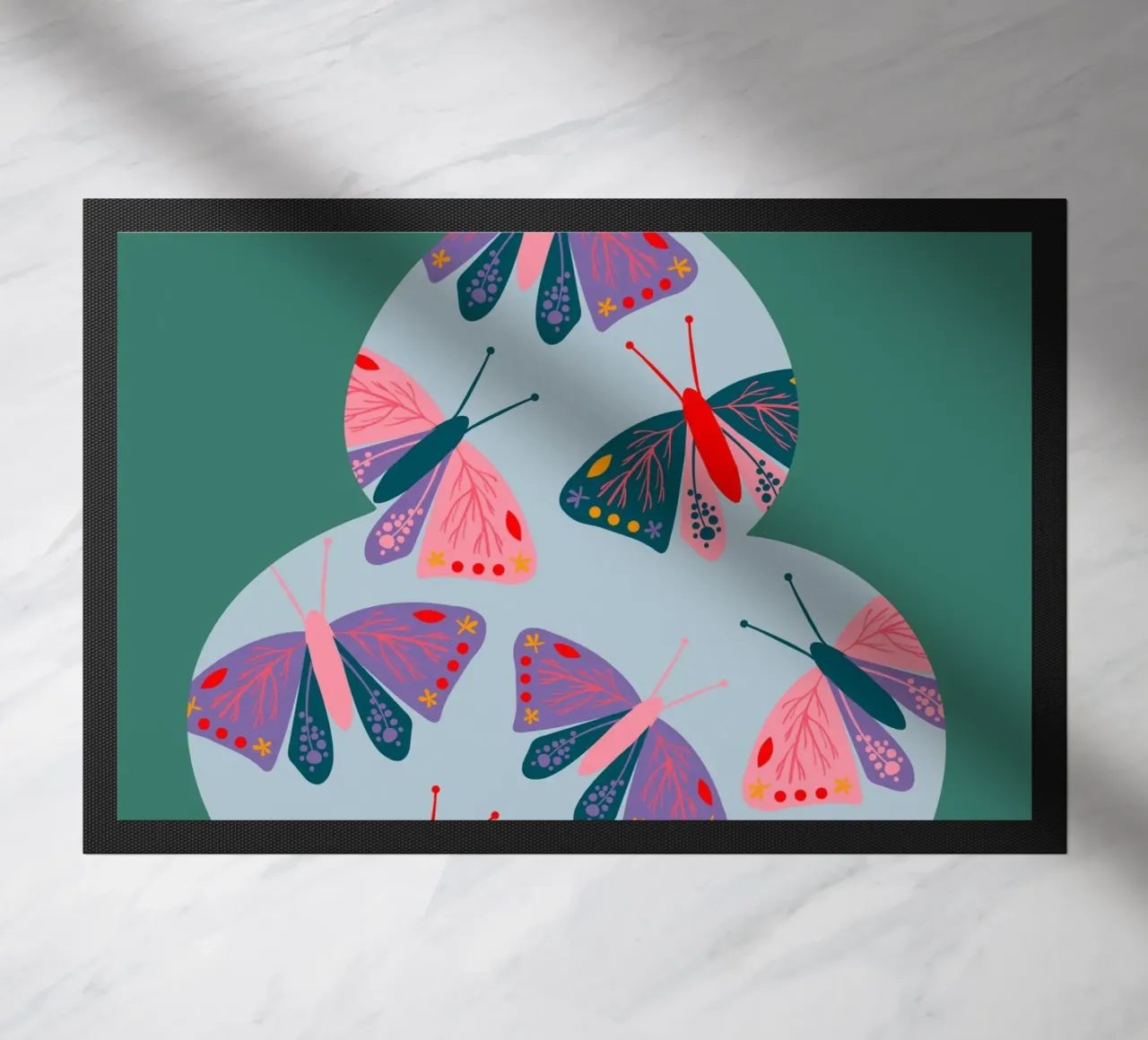 Butterfly vase - Playful & elegant doormat by Whole©
