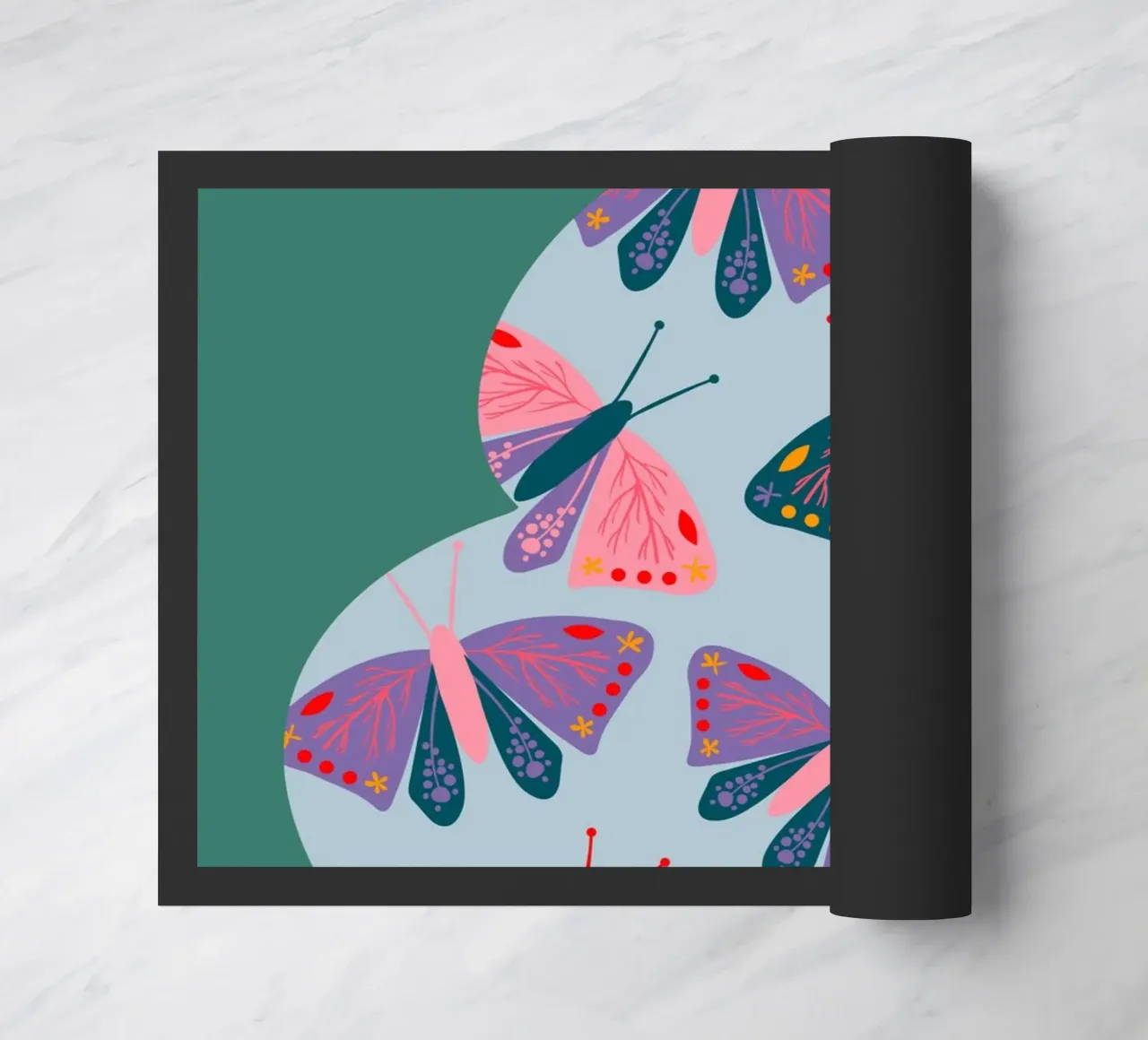 Butterfly vase - Playful & elegant doormat by Whole©