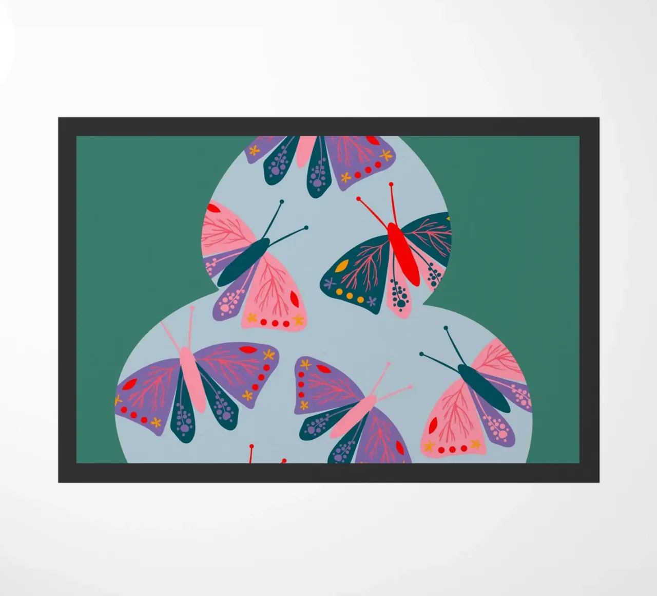 Butterfly vase - Playful & elegant doormat by Whole©