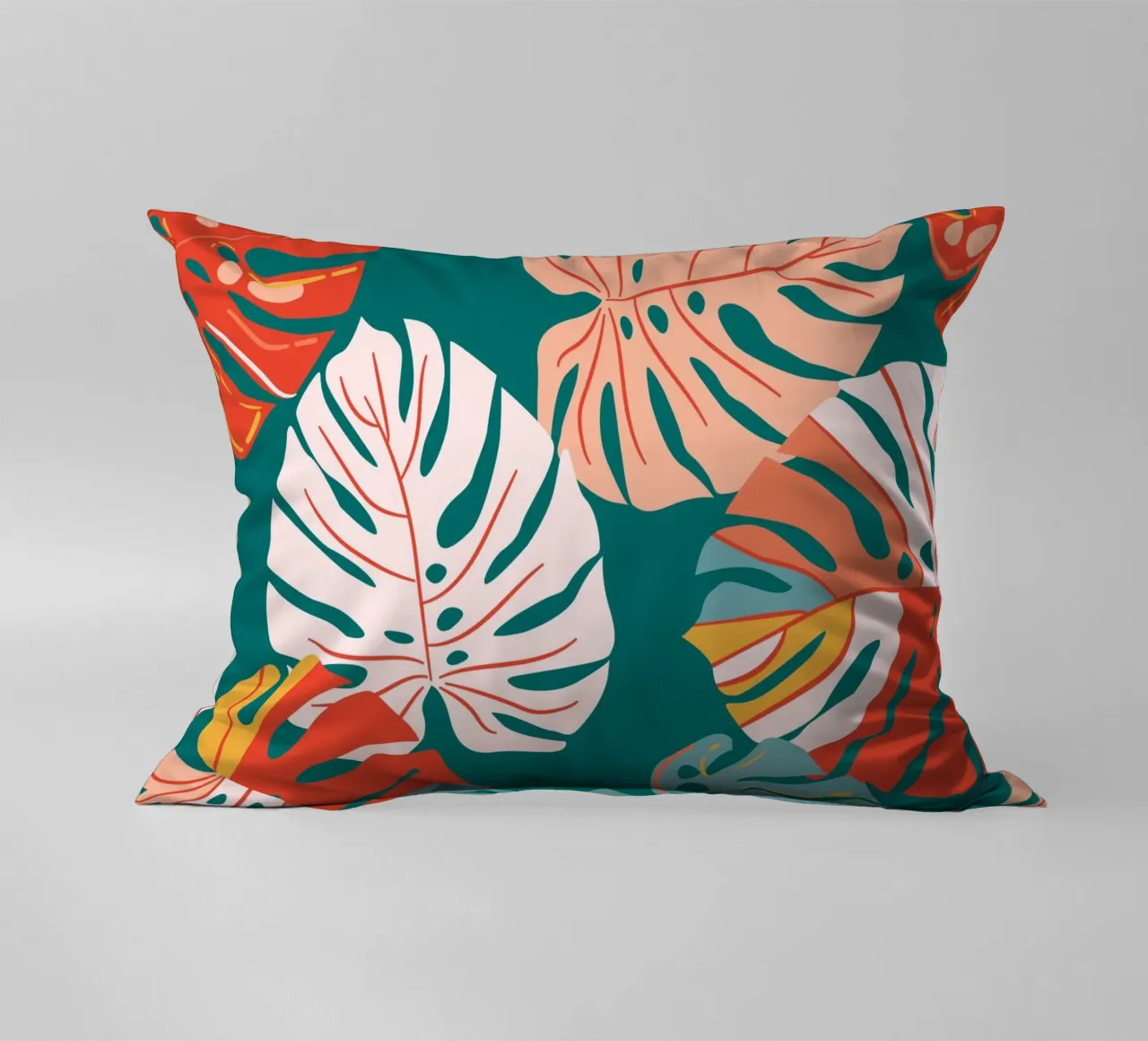 Foglie di Monstera - Tropicale e moderno cuscino da Whole©