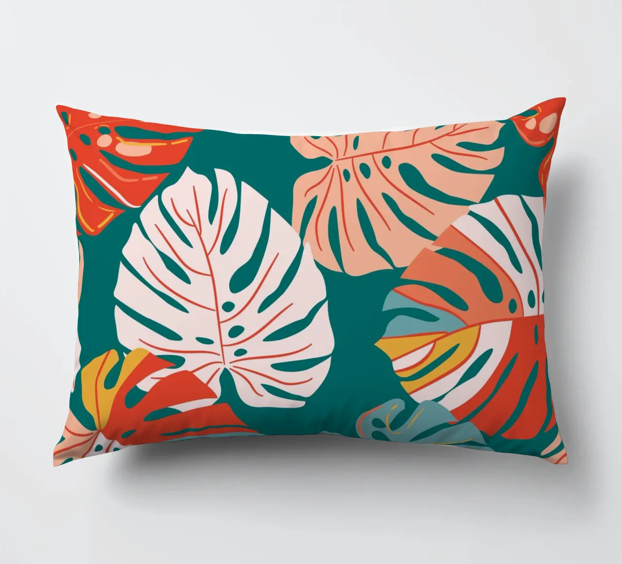 Foglie di Monstera - Tropicale e moderno cuscino da Whole©