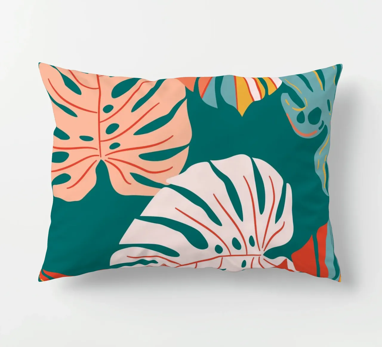 Foglie di Monstera - Tropicale e moderno cuscino da Whole©