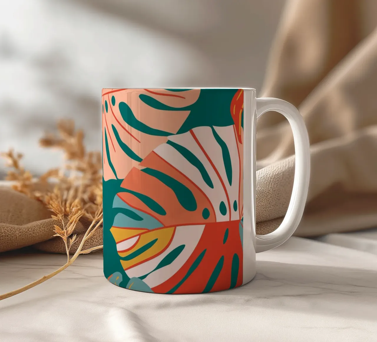 Foglie di Monstera - Tropicale e moderno tazza in ceramica da Whole©