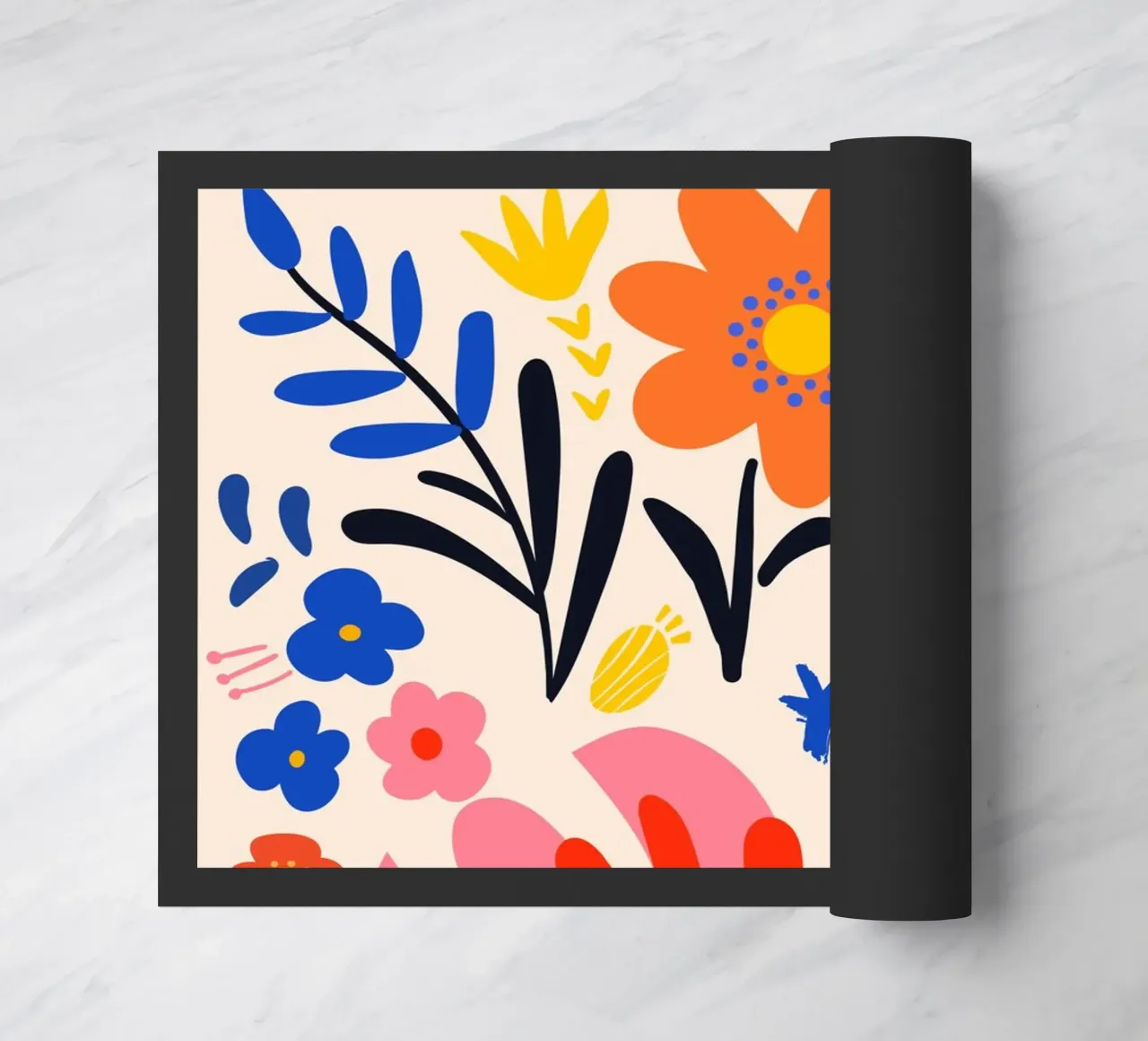 Abstract floral splendour - colourful & modern doormat by Whole©