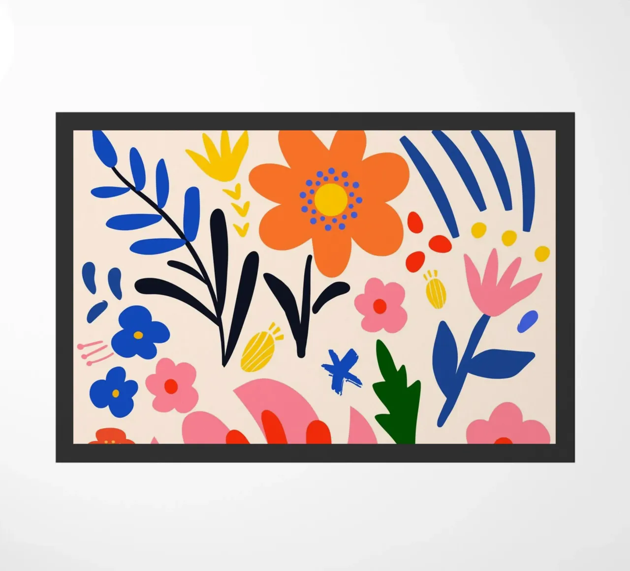 Abstract floral splendour - colourful & modern doormat by Whole©