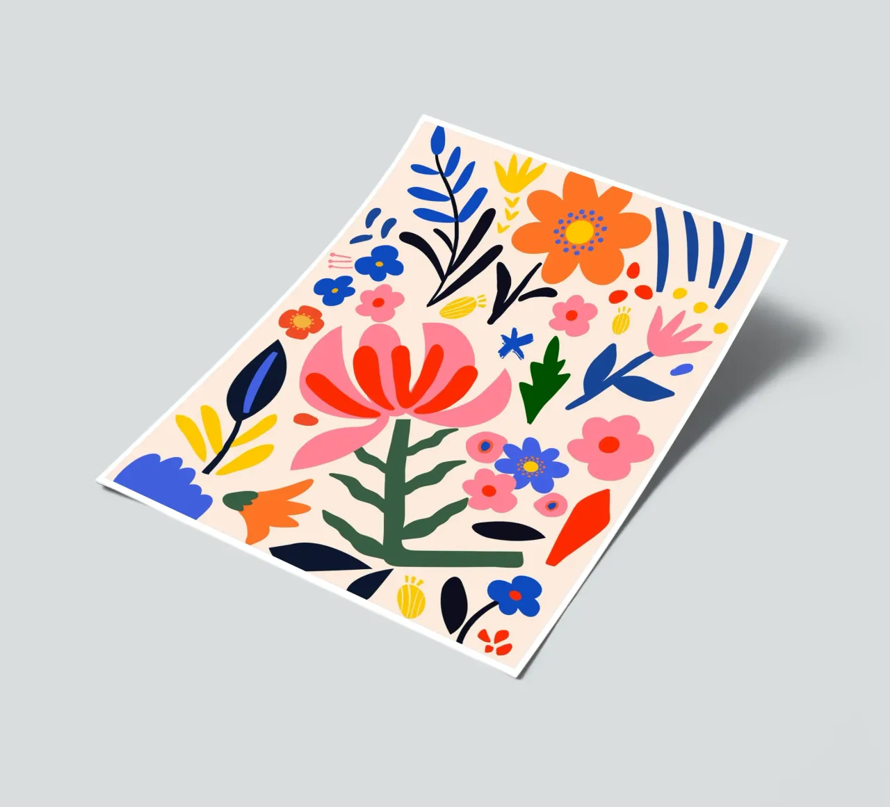 Abstract floral splendour - colourful & modern sticker sheet by Whole©