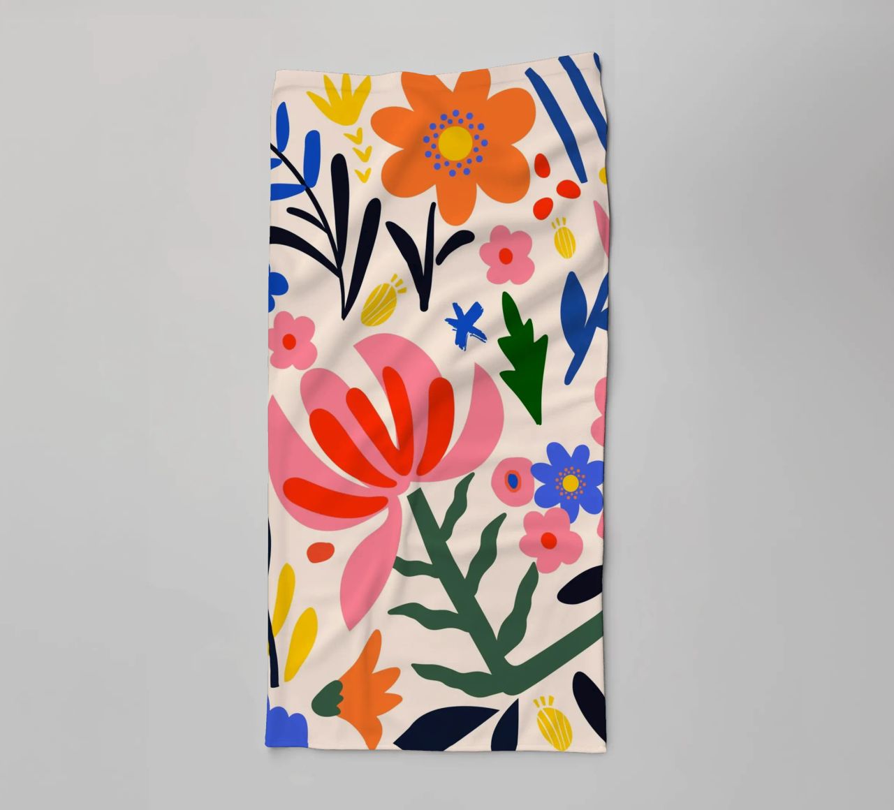 Fleurs abstraites - Coloré & Moderne serviette de bain de Whole©