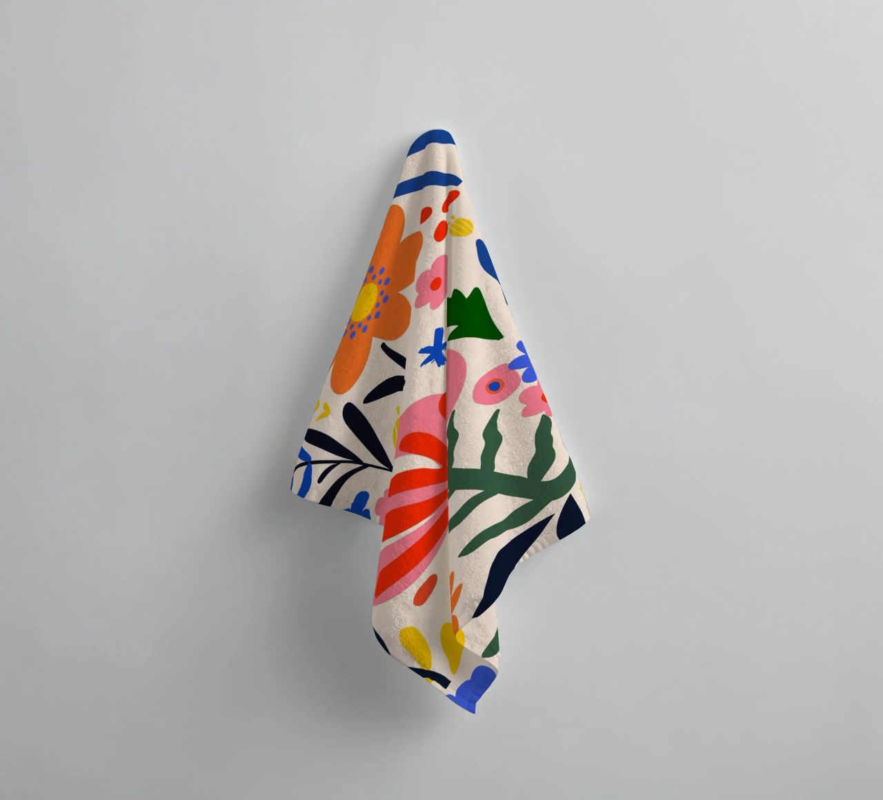 Fleurs abstraites - Coloré & Moderne serviette de bain de Whole©