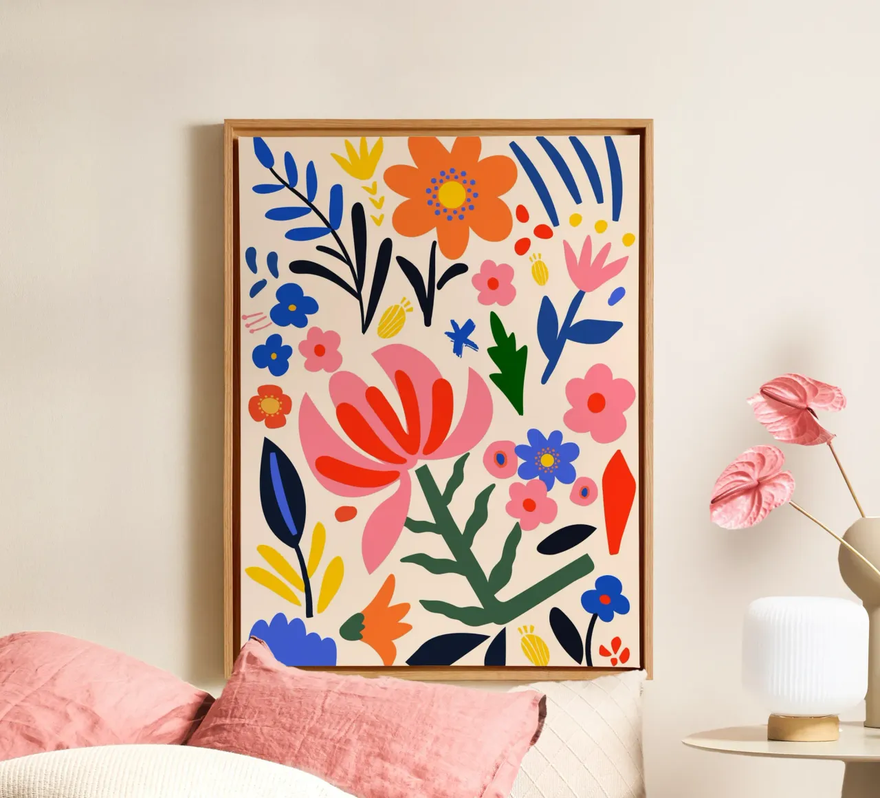 Splendore floreale astratto - colorato e moderno tela da Whole©