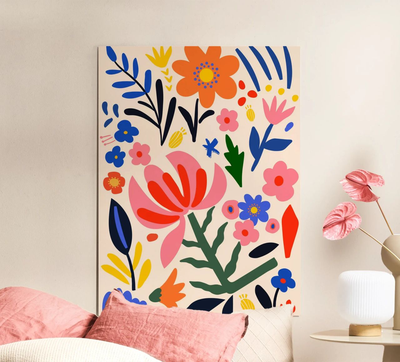 Fleurs abstraites - Coloré & Moderne poster de Whole©