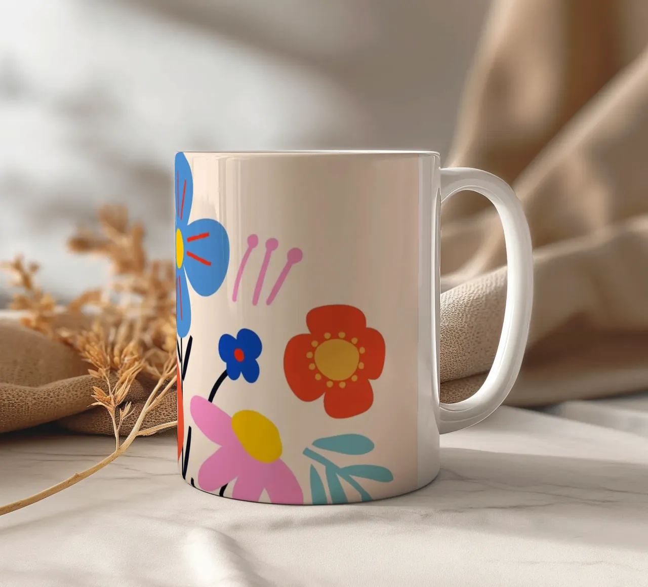 Bouquet in vaso - Moderno e colorato tazza in ceramica da Whole©