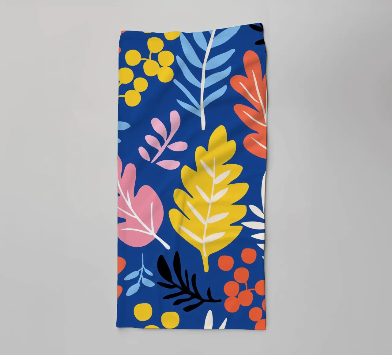 Abstracte bladeren - Levendig & Modern badhanddoek van Whole©