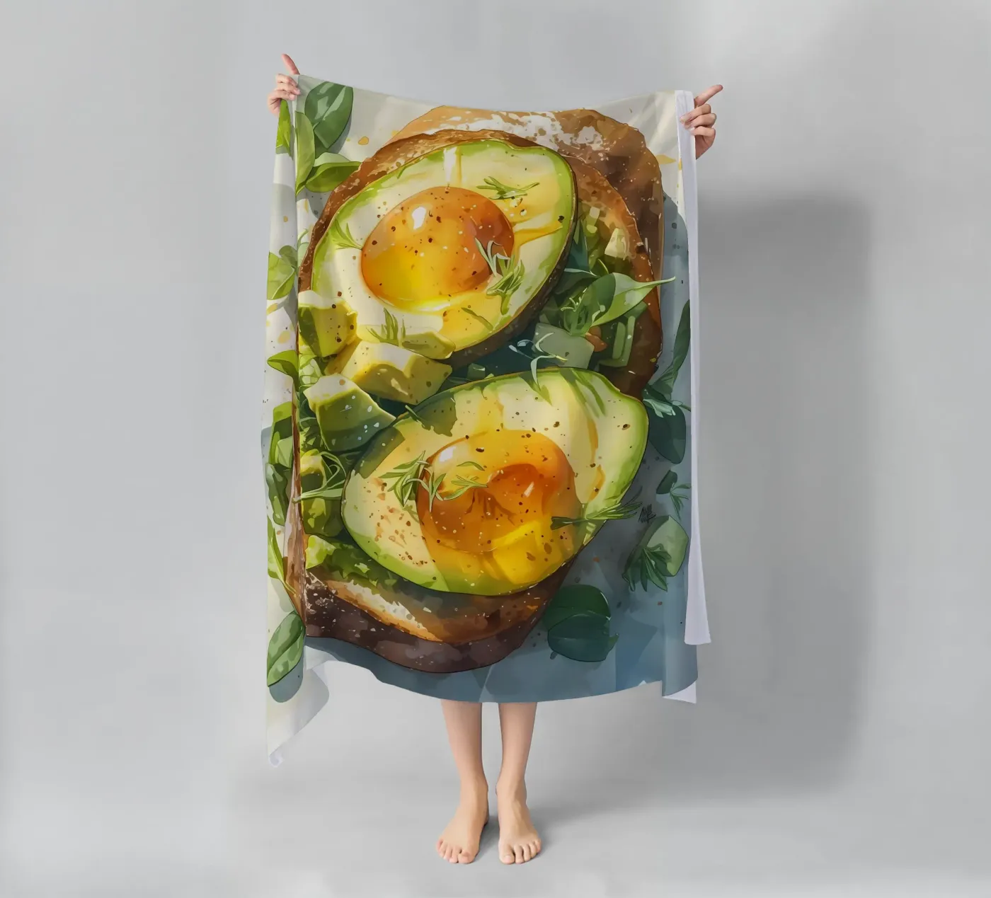 Avocado Hey Strandtuch von Manh beo