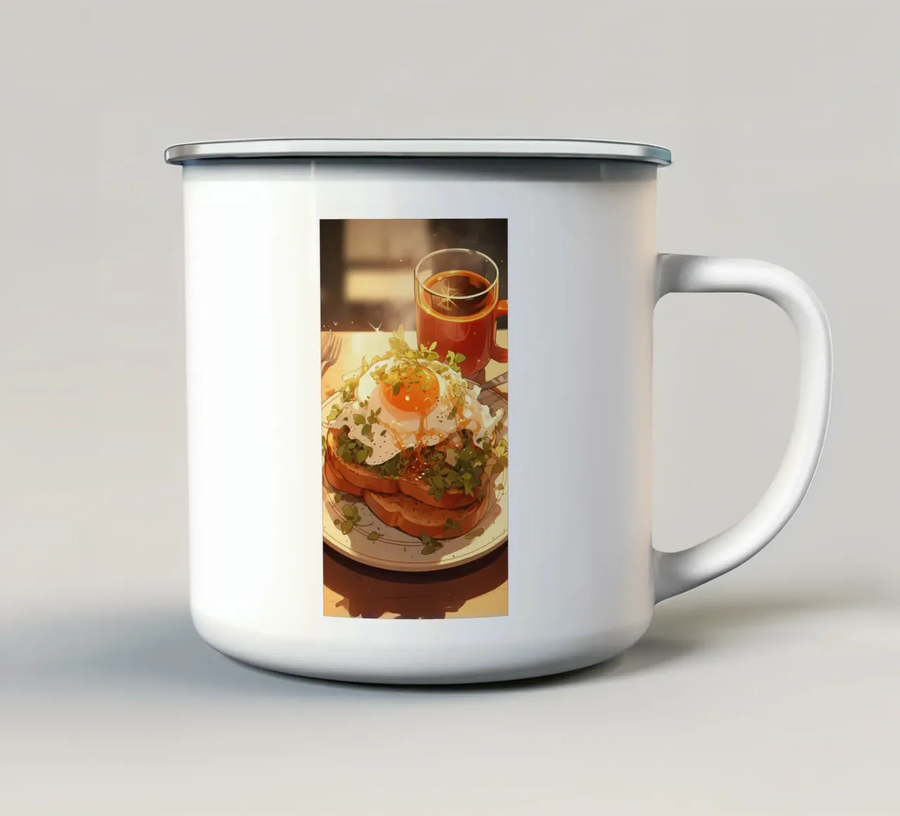 Colazione al caffè tazza in smalto da Manh beo