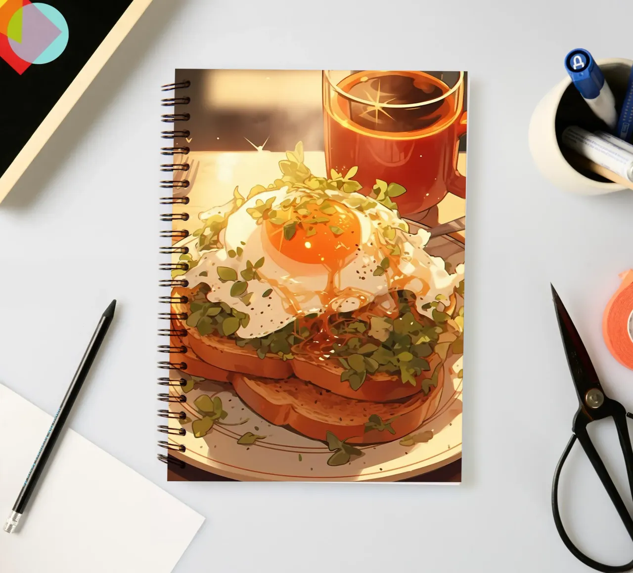 Coffee breakfast spiral notebook by Manh beo