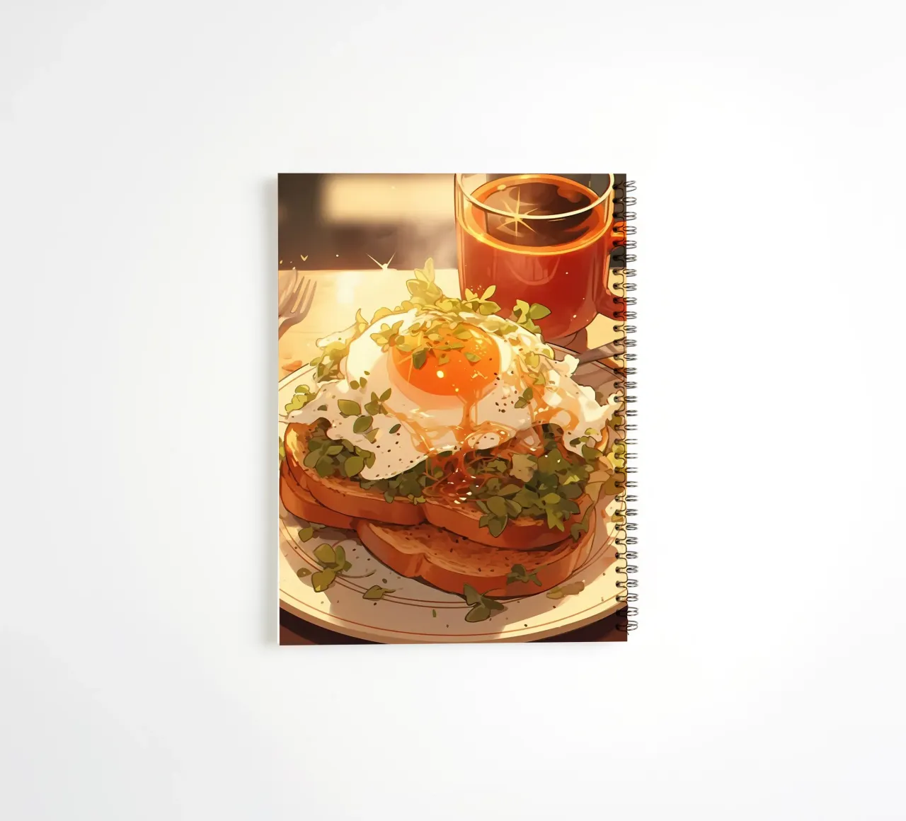 Coffee breakfast spiral notebook by Manh beo