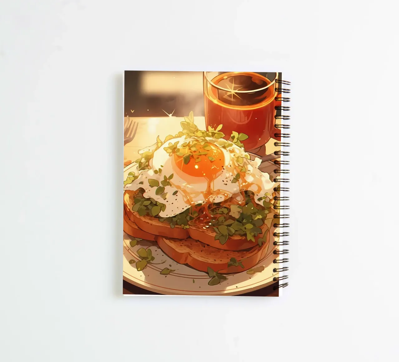 Coffee breakfast spiral notebook by Manh beo