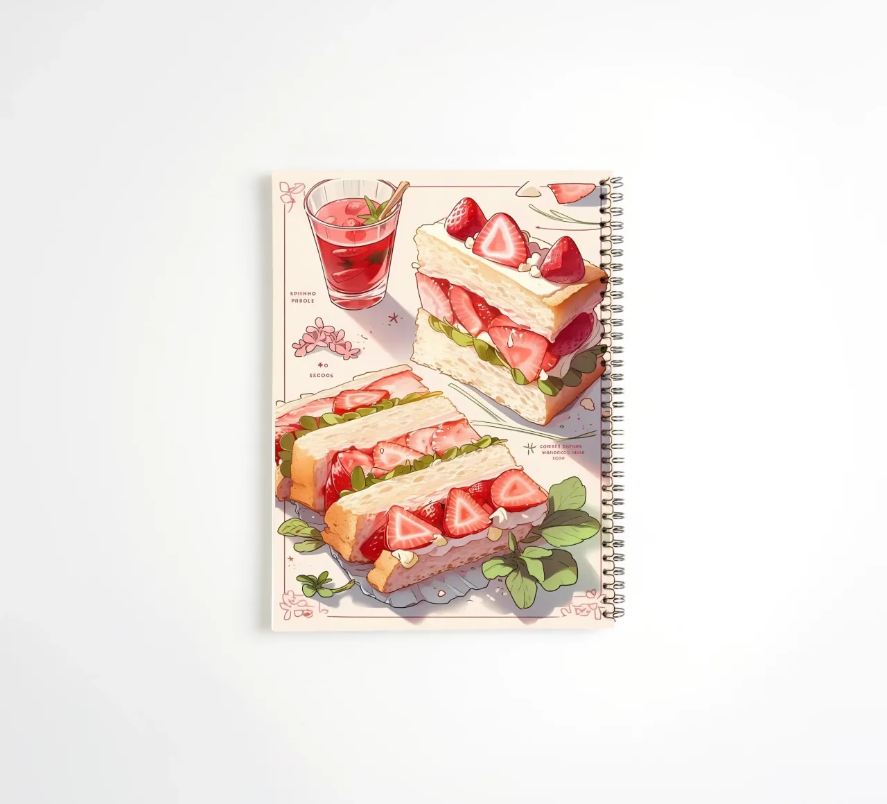 Breakfast toast spiral notebook by Manh beo